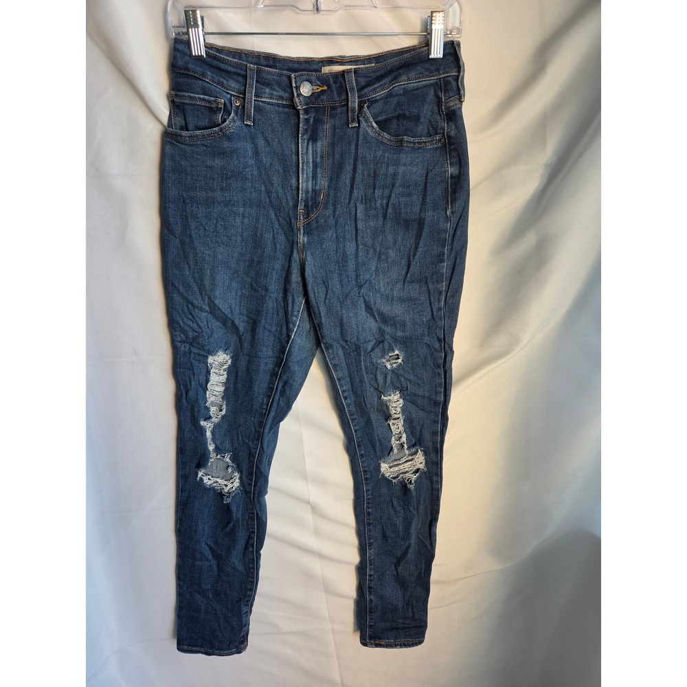 Levi's 721 Jeans Womens Blue Dark Wash Skinny High Rise Skinny